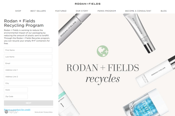Rodan + Fields Recycling Program