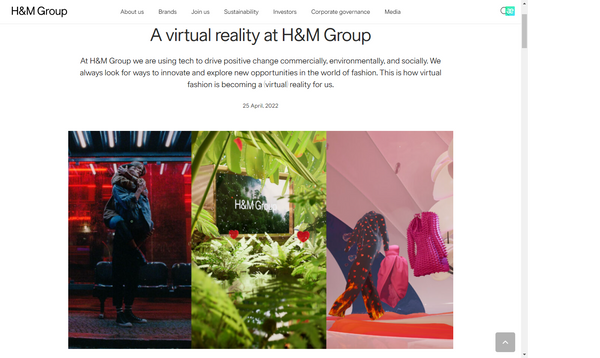 A virtual reality at H&M Group - H&M Group