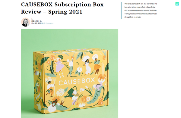 CAUSEBOX Subscription Review - Spring 2021 _ MSA