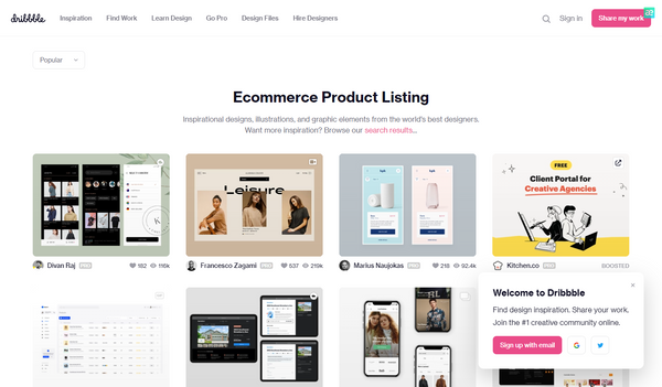 Ecommerce Product Listing designs, themes, templates and downloadable graphic elements on Dribbble