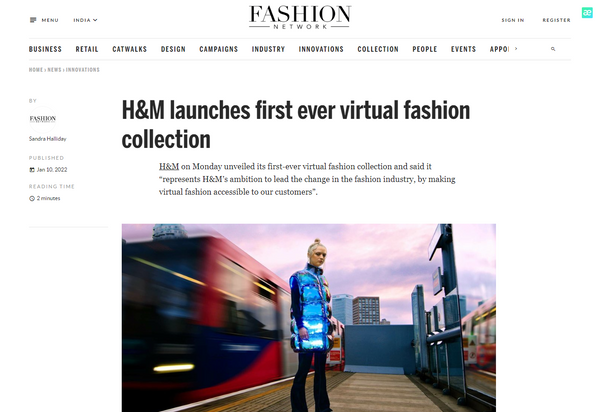 H&M launches first ever virtual fashion collection