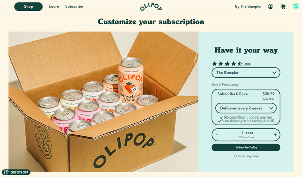 OLIPOP Subscription Program