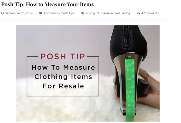 Posh Tip: How to Measure Your Items