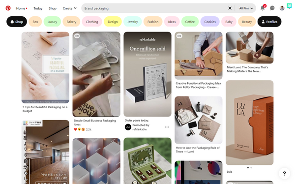 (package design) Pinterest