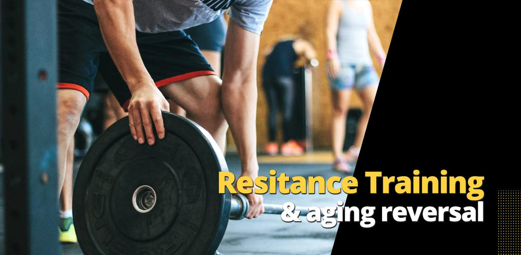 Resistance training and aging reversal, someone picking up weights