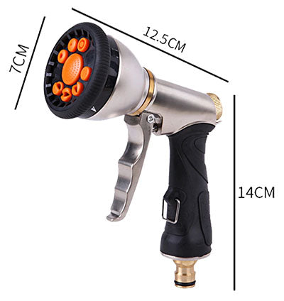 Heavy Duty Garden Hose Sprayer With Adjustable Nozzle — Plated