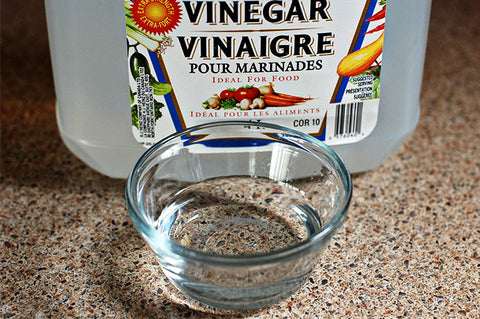 2). Vinegar water rinse:
