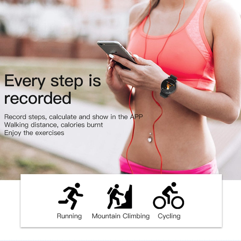 Waterproof Smartwatch Men Women Fitness Tracker Blood Pressure Monitor  fo Xiaomi PK P8|Smart Watches|