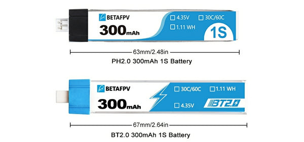 Difference between BT2.0 battery and PH2.0 battery