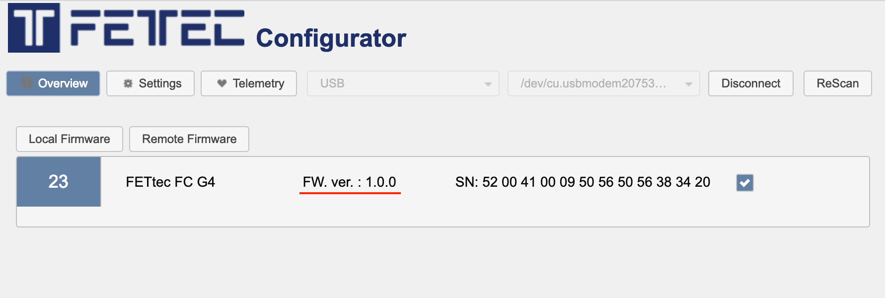 FETtec config_FW