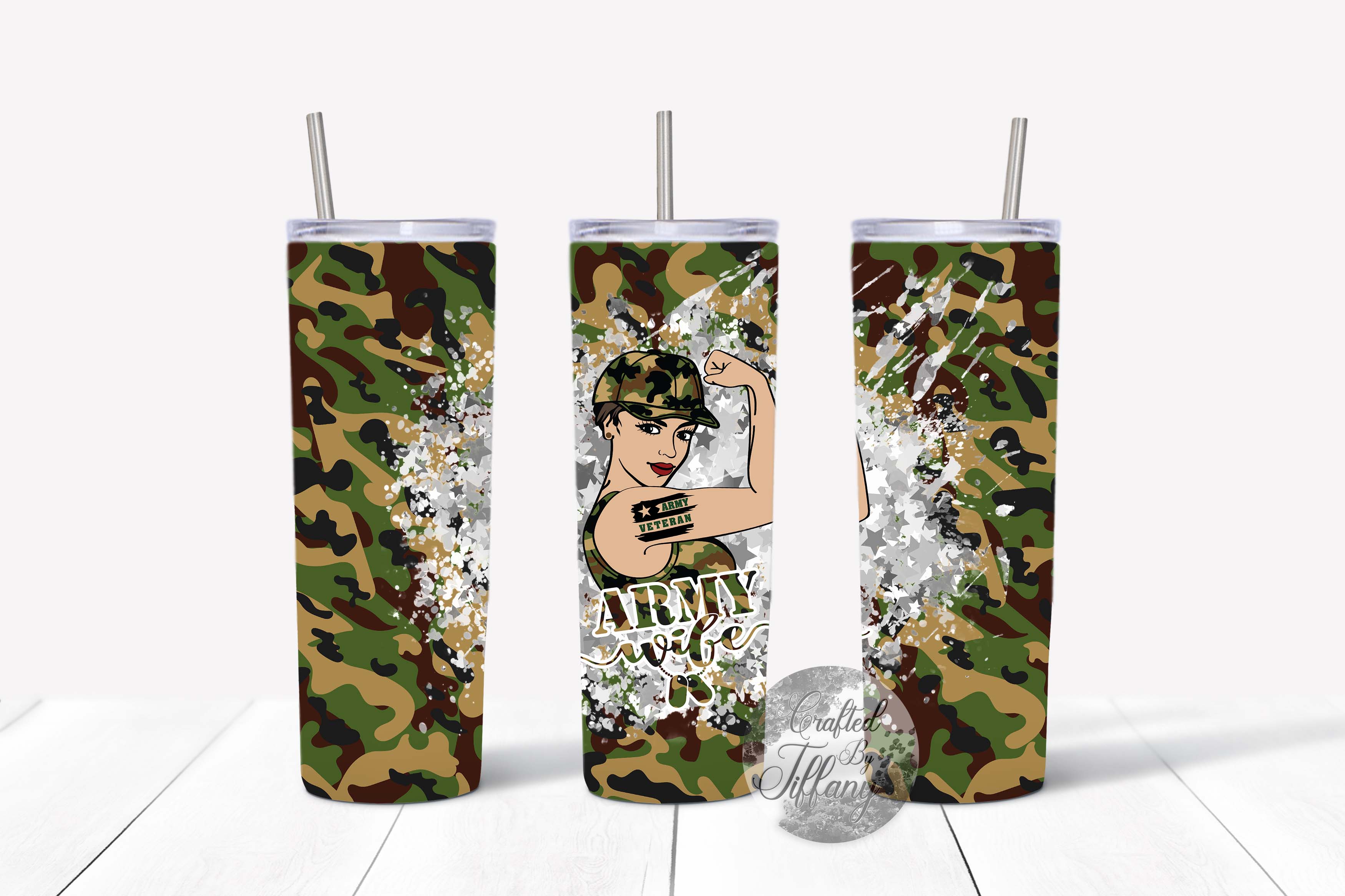 Army wife tumbler Home & Living Kitchen & Dining Tumblers & Water ...