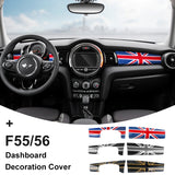 2Pcs Car Dashboard Trim Panel Protective Cover Case Interior Sticker Decor For Mini Cooper S JCW F55 F56 F57 14-20 Accessories