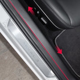 4Pcs Stainless Door Sill Protector Plate Scuff Guard Fit For Tesla Model 3 2017-2021 Welcome Pedal - LUCKparts