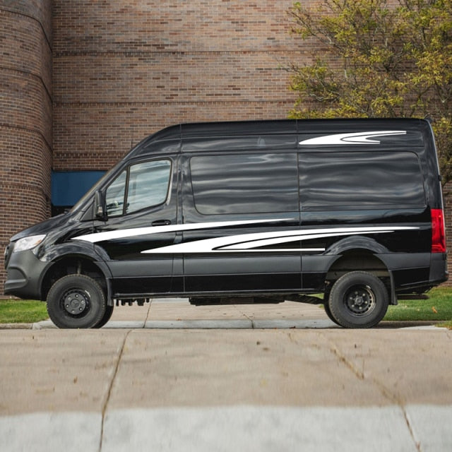 Apply To Mercedes Sprinter Car Long Side Stripes Stickers