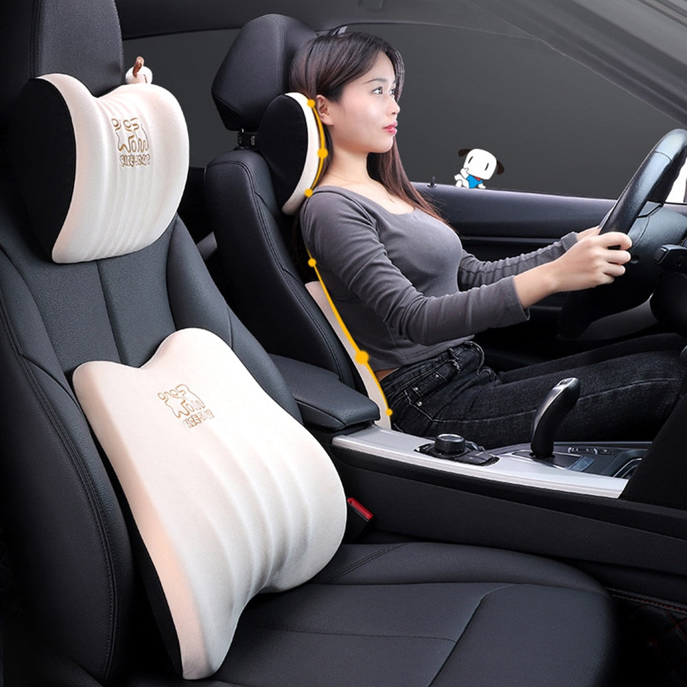 Side Cushion Head Neck Support Rest Sleep Car Seat Headrest Pillow  Adjustable - eBay