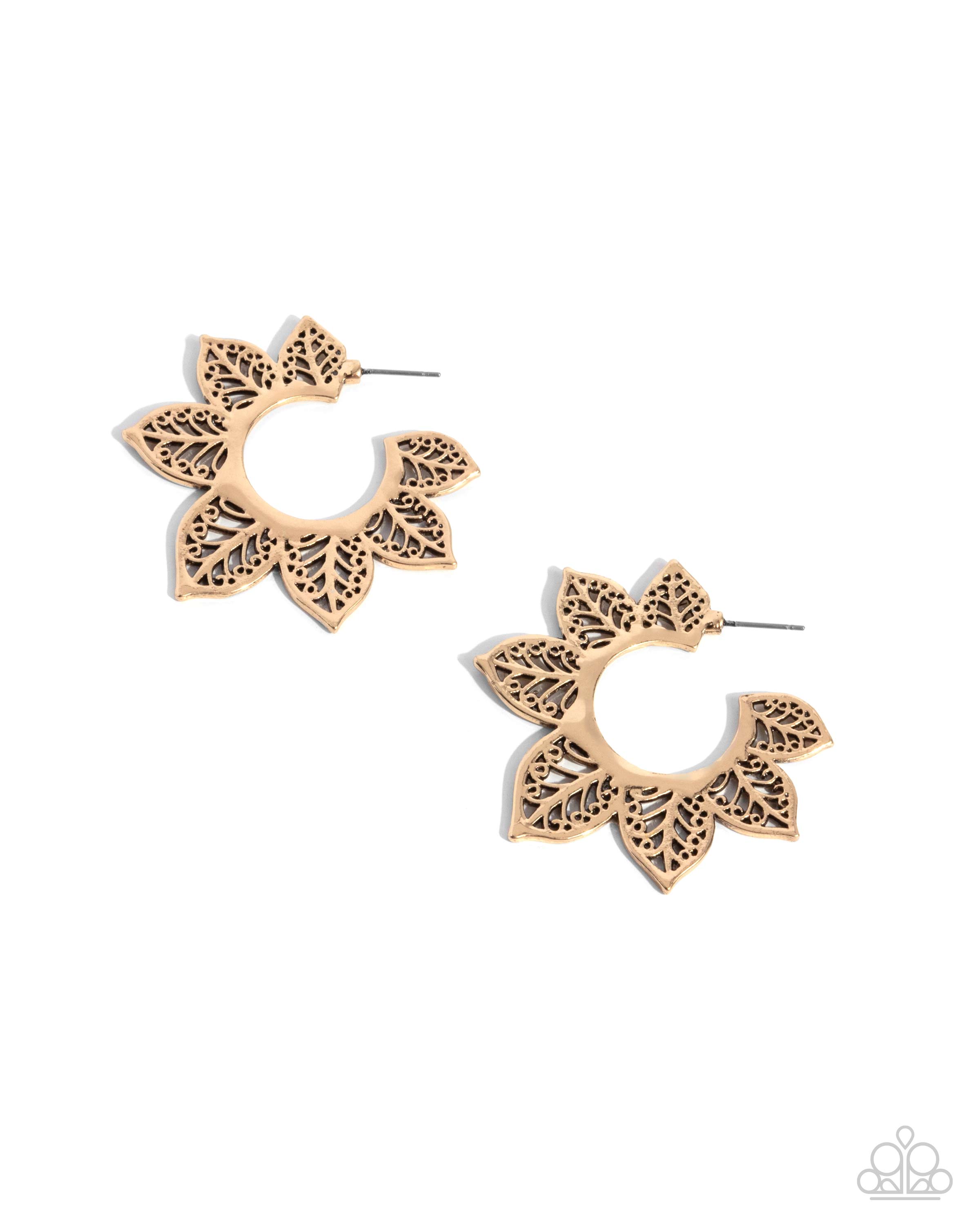 Tangled Tapestry - Gold Hoop Earring