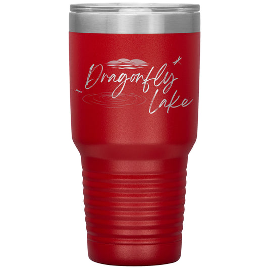 Dragonfly Lake Travel Tumbler w/handle (20oz)