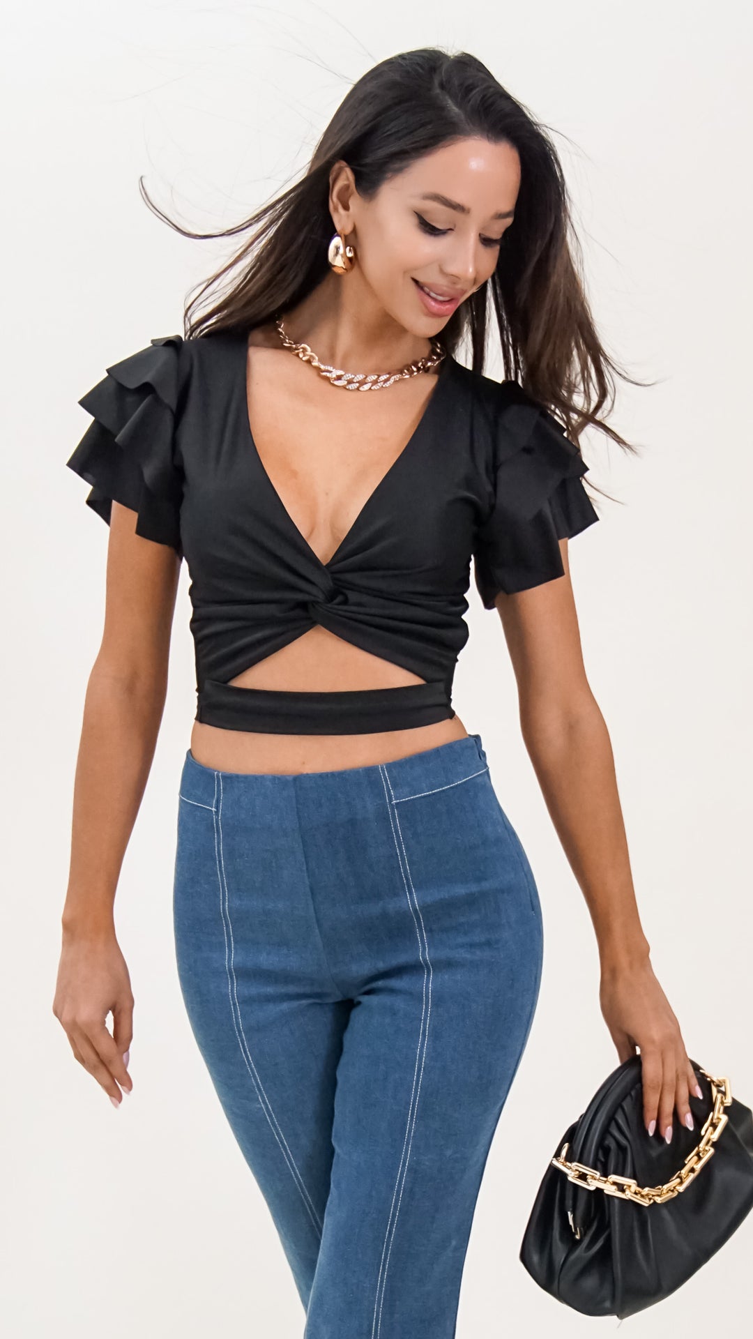 Artemis Longsleeve Bustier Crop Top