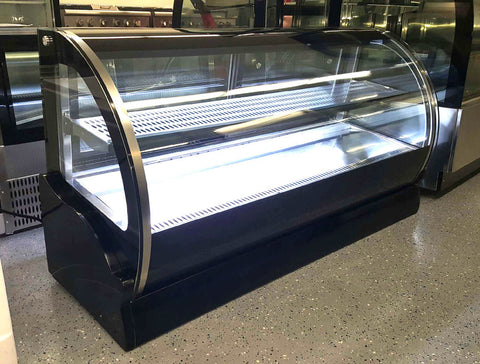 59 Curved Glass Stainless Steel Deli Cake Display Case