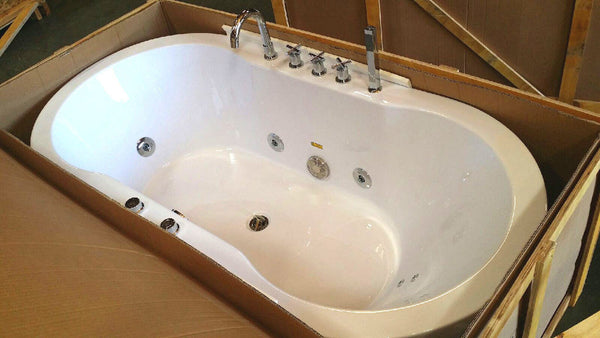 Hydrotherapy Whirlpool Jetted Bathtub Indoor Soaking Hot ...