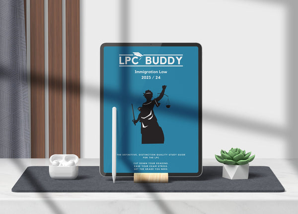 LPC Buddy Immigration Law guide on tablet device.