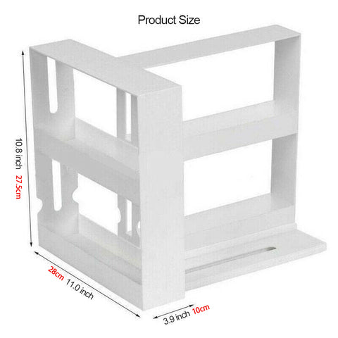 Spice Organizer Rack Rotating Storage Shelf Sliding Cabinet Spice