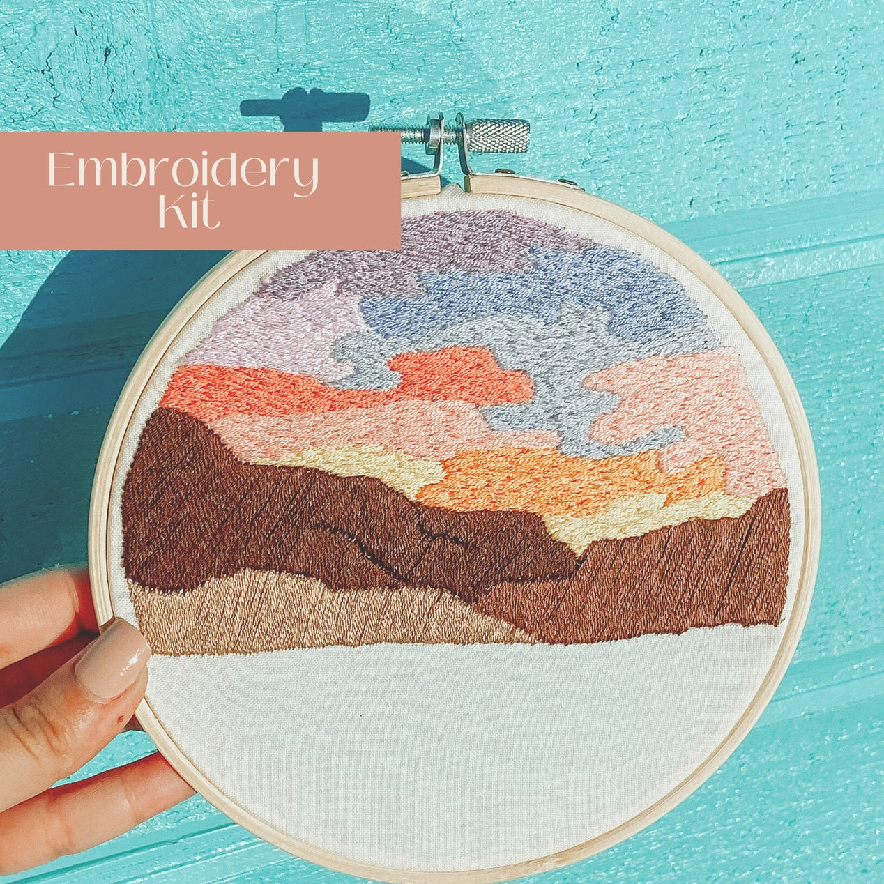 Beginner Embroidery Kit | Desert Sunset