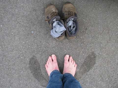 footprint of sweaty feet