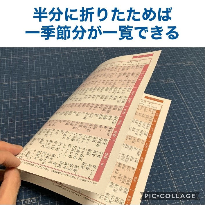 季語一覧表 春夏秋冬 美しき1語 花見のお供にこの一枚 べんりな一覧表ショップ コレヤコノ