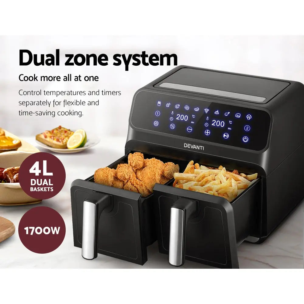 COMFEE' 5.8Qt Digital Air Fryer, Toaster Oven & Oilless Cooker, 1700W with  8 Pre