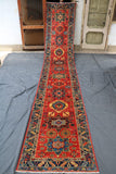 New Afghanistan Hand Knotted Antique Recreation of 19th Century Persian Serapi Runner 2’10”x 16’5” SOLD