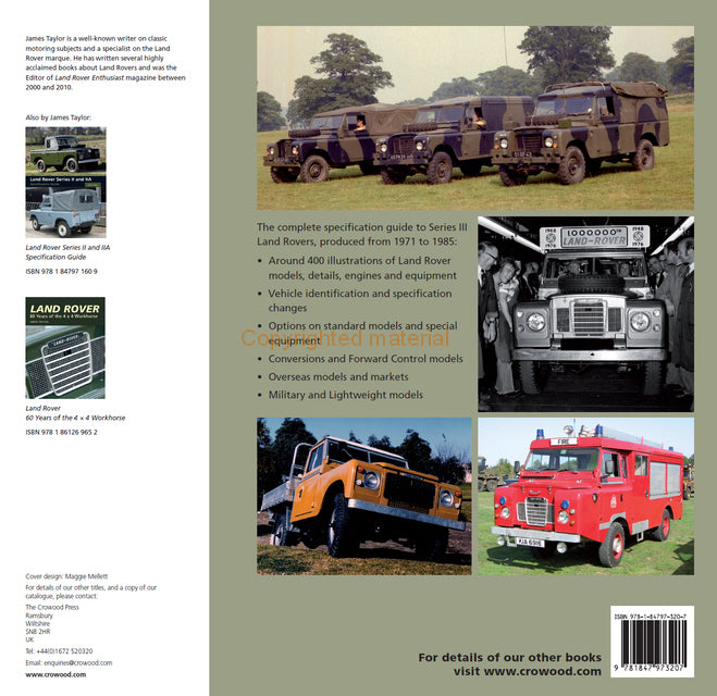 Land Rover Series III Specification Guide - The Crowood Press