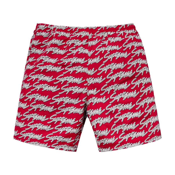 Supreme Signature Script Logo Water Short Yellow – CRUIZER