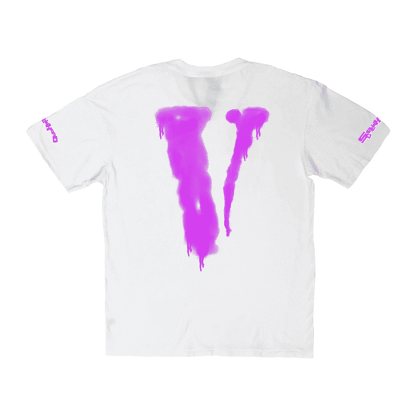 Palm Angels Aspen Heart Sprayed Logo T-Shirt White/Purple/Black