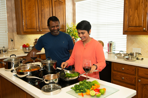 Avacraft owners testing product in their home kitchen.