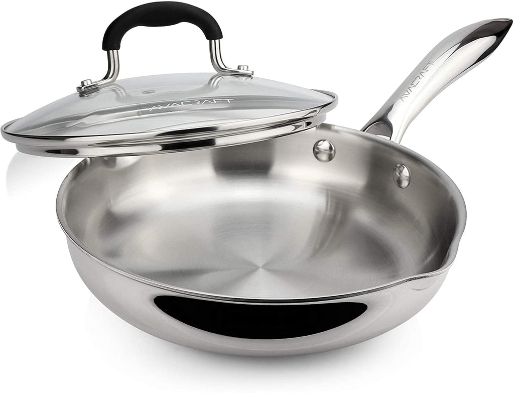 Inoxpran Stainless Steel Saucepan Pot 18/10 & 6 Inch Skillet Made