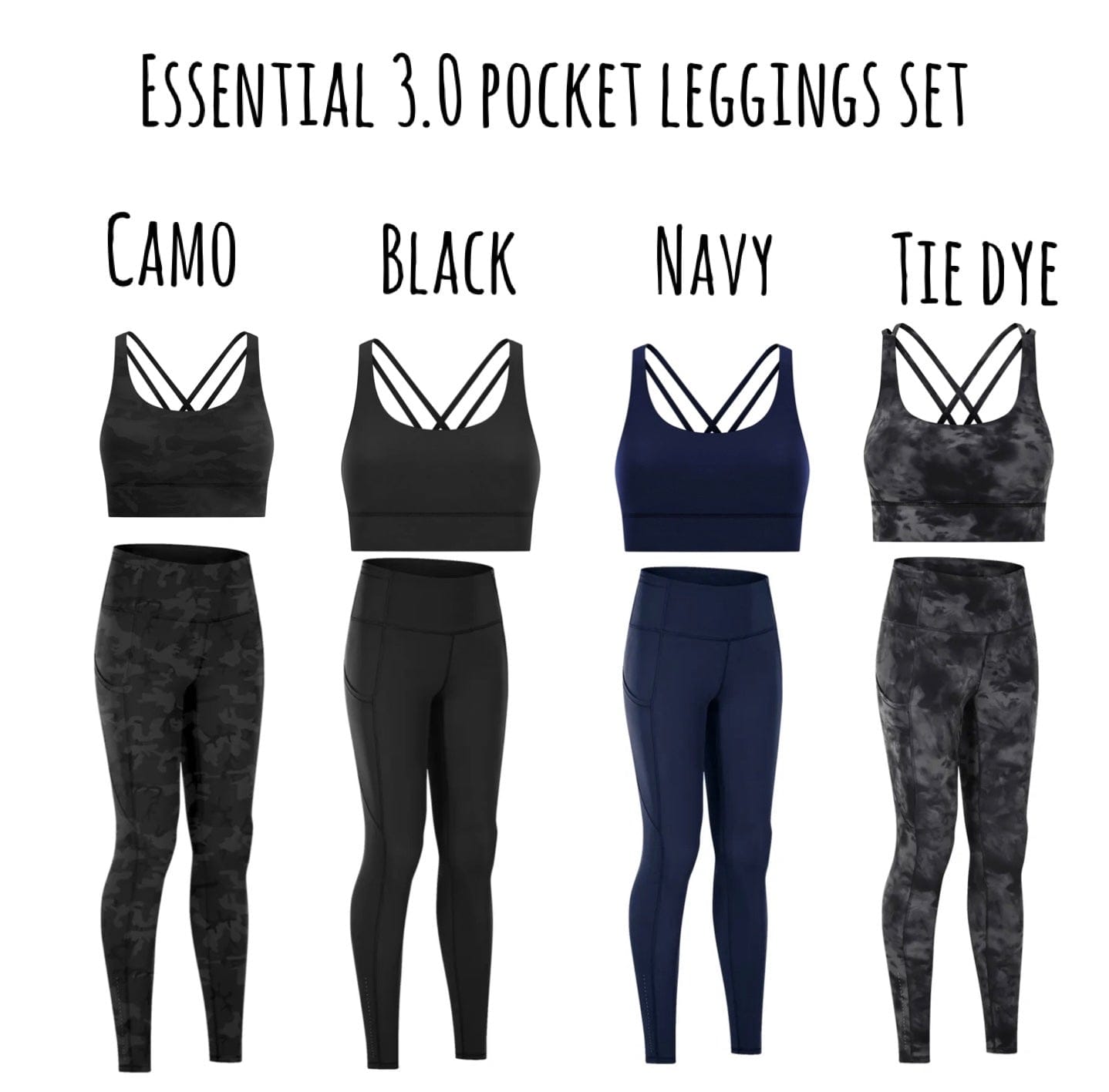 Essential 4.0 leggings (pocket leggings with front seam and elastic ba