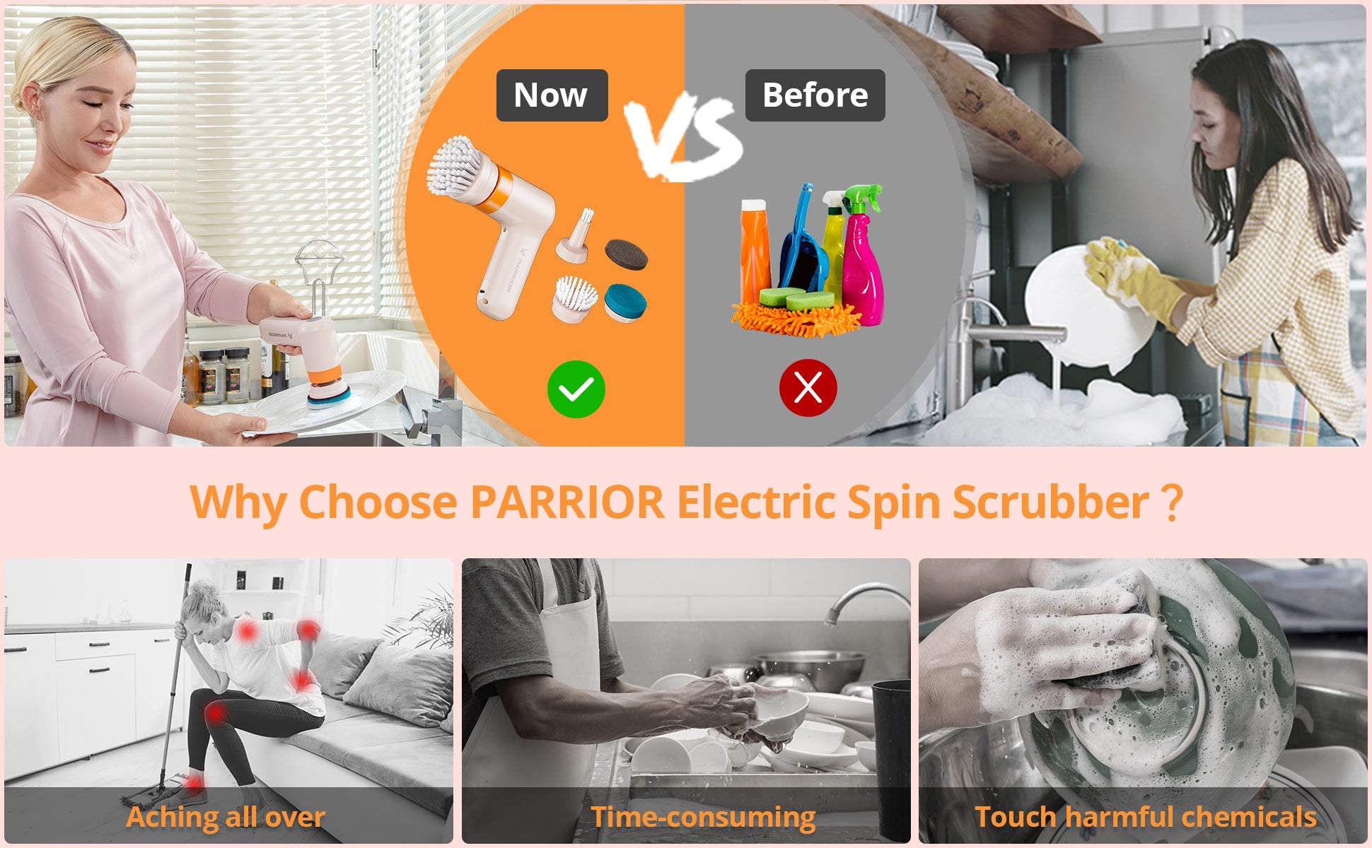 why choose Parrior electric spin scrubber