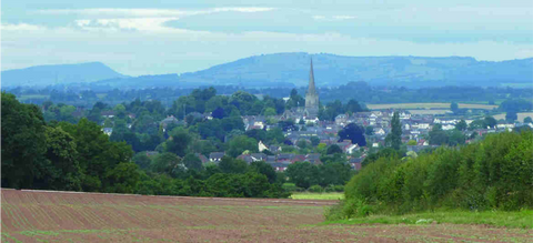 view over Ross on Wye