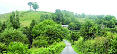 road with views to the malverns