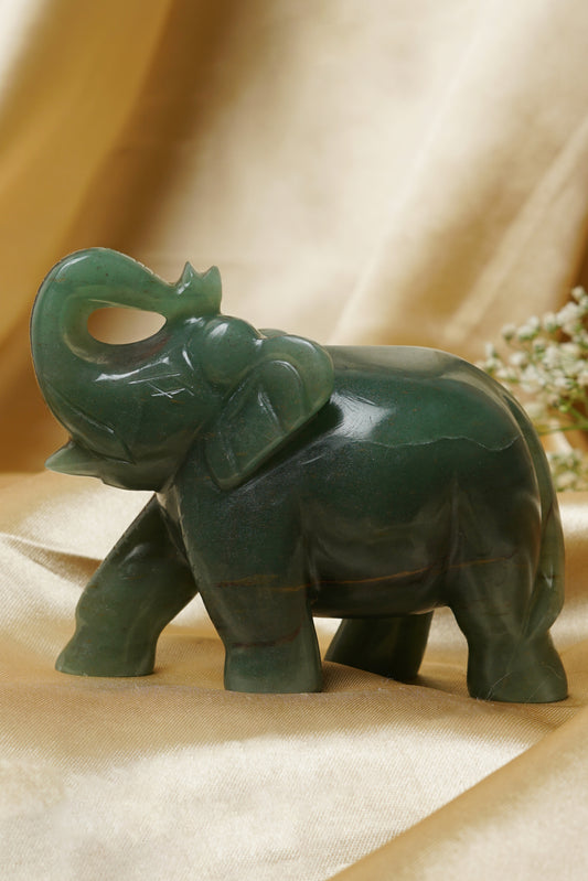 Natural Jade Elephant Yellow Gemstone Elephant Elephant Gifts Statue Home  Décor King & Queen 