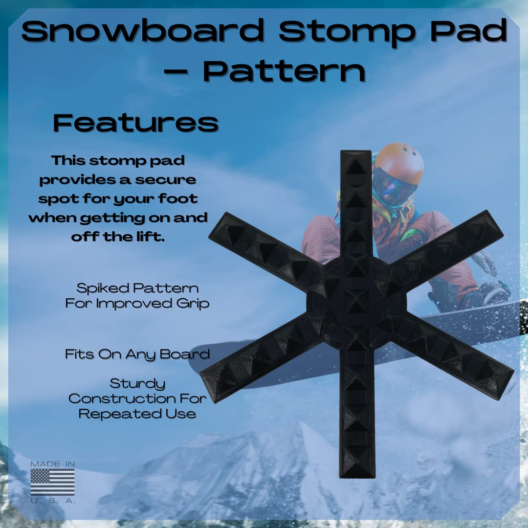 Snowboard Stomp Pad - Hexagon Pattern - Specialized Stomp Pad Designed –  Chatelet Manufacturing