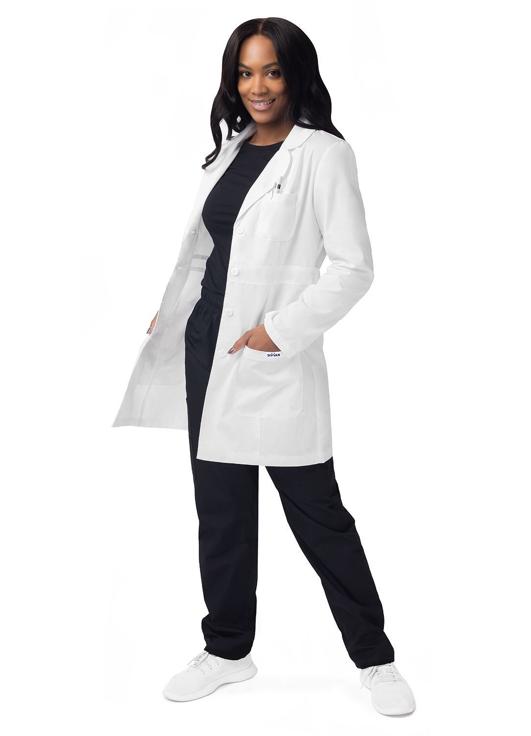 Sivvan 33" Women's Modern Slim Lab Coat