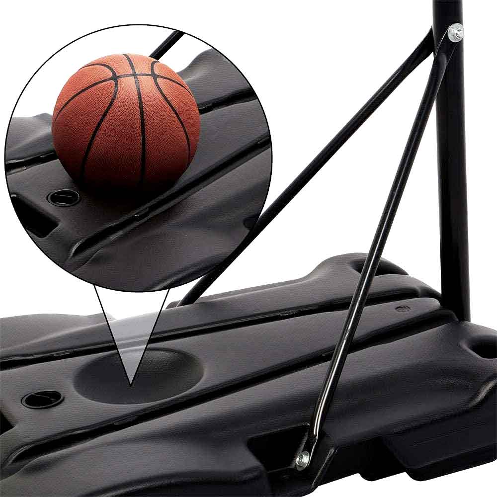 Professional Portable Basketball Hoop Adjustable Backboard Goal System Kids Youth Adult For Indoor Outdoor Regular Size Basketball Goal Backboard Stand 5.2 Ft 6 Ft 7 Ft 8 Ft 9 ft 10 Ft Black White Net Red