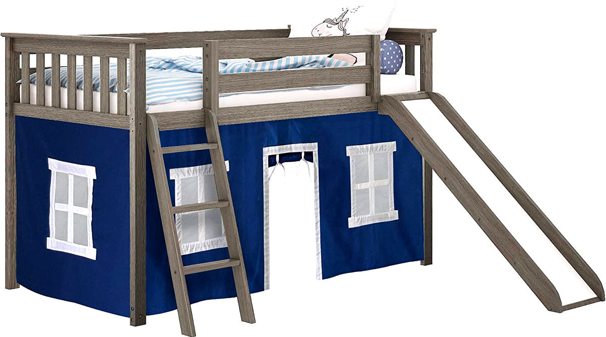 Loft Beds For Kids - Bunkbeds Twin Over Full Bunk with Slide And Ladder Bunkbed With Stairs Full Size Loft Bed With Slide Bunkbeds For Boys Girls Kids