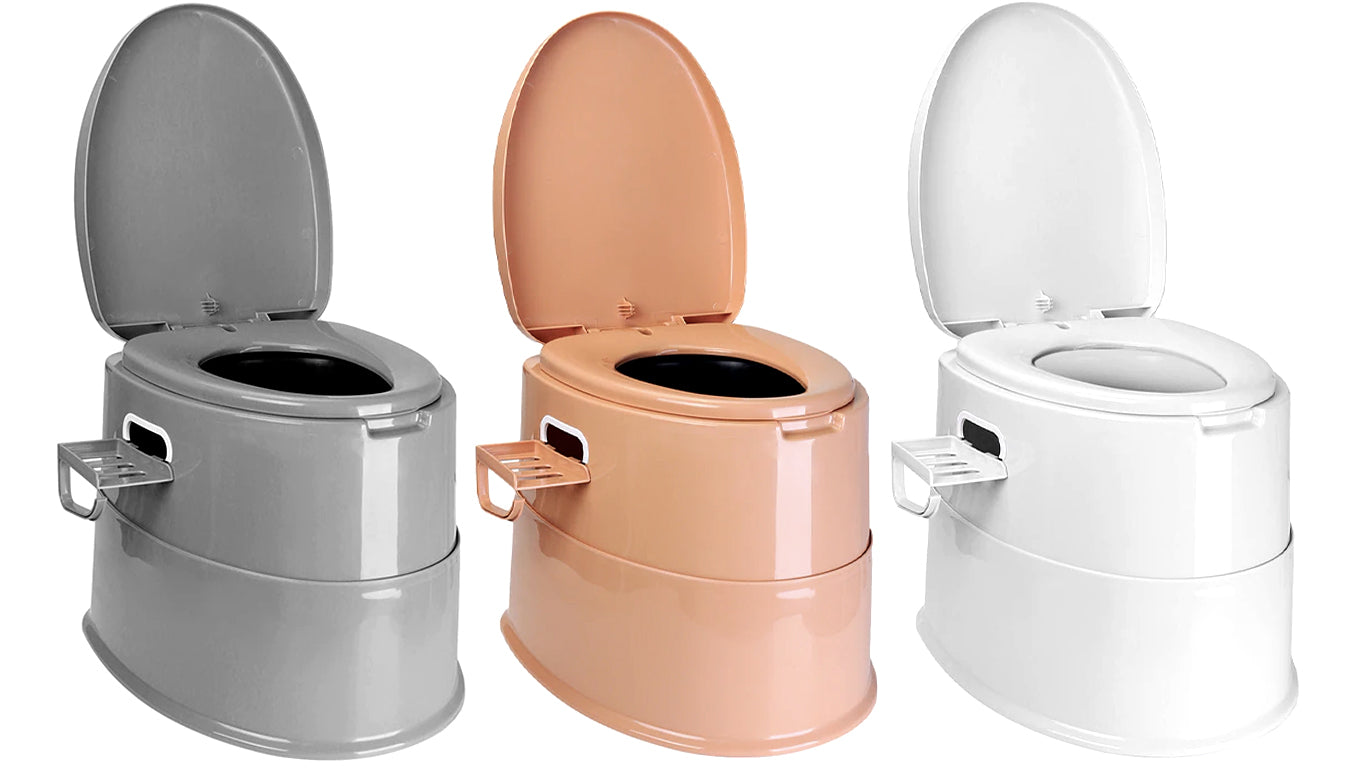 Porta Potty Travel Camping Vehicle Portable Toilet Potties Best Portable Toilet For Camping And Home Use Camp Toilet Outdoor Indoor Pink White Grey