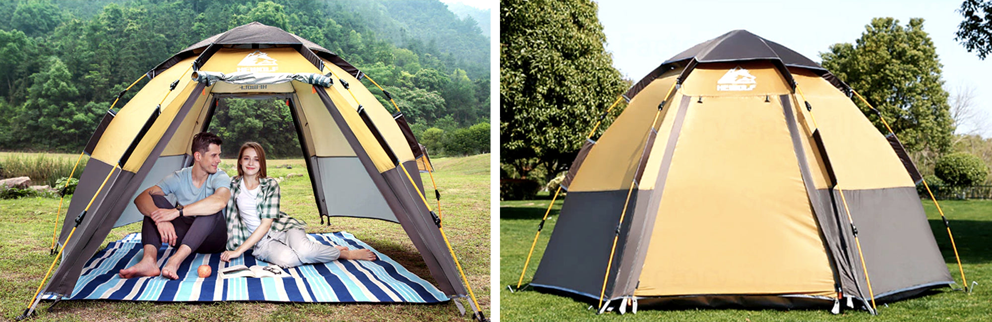 Camping Tents 4 Person Easy Pop Up 4 Seasons Tents for Family