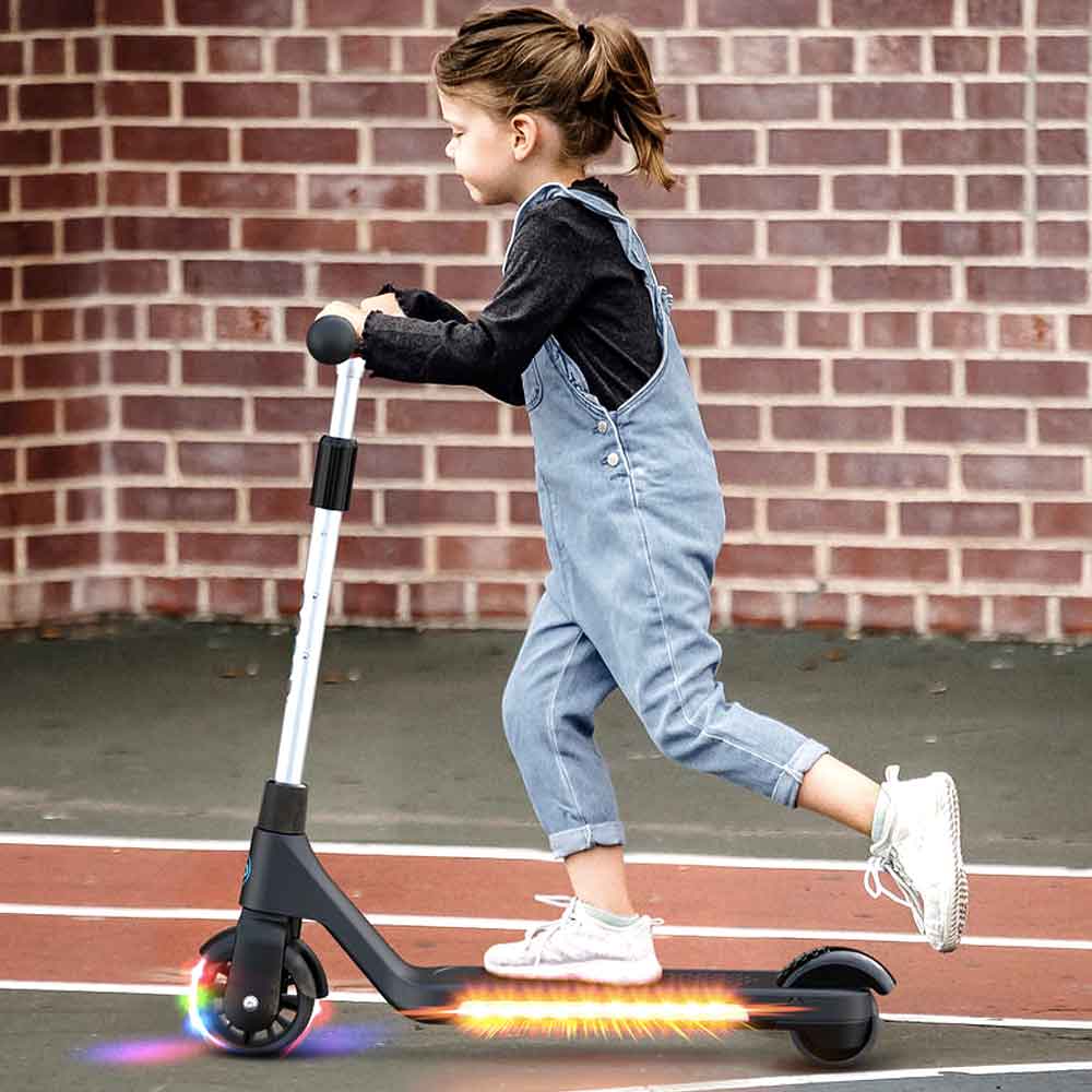 Electric Scooter for Kids, Teens, Boys and Girls, Lightweight and Adjustable Handlebar, Rechargeable Battery, 6 MPH Motorized Bike Best Gift for Kids Electric Scooter Red Blue Black