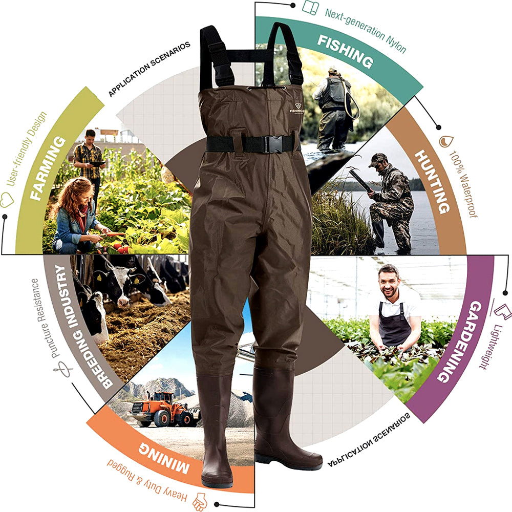 Fishing Hunting Hip Chest Waders Wading Suits For Men Women BEST WADER –  WarehousesChoice