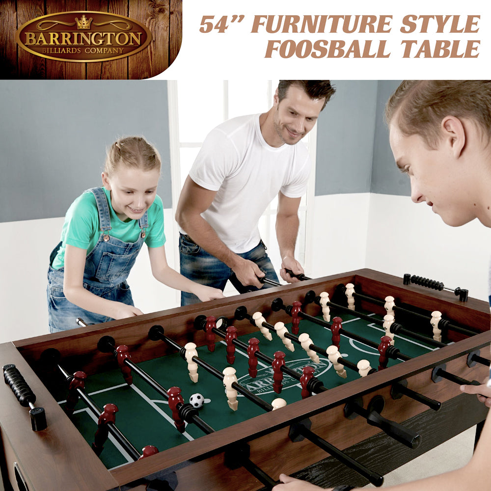 Heavy Duty Foosball Table 54" Professional Foosball Soccer Table Indoor/Outdoor Traditional Foosball Table Wooden Game Outdoor Foosball Table Black Brown Foosball Indoor Table